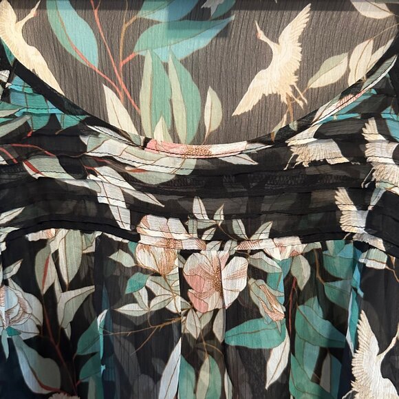 Lauren Conrad Women's Black Sheer 3/4 Sleeve Blouse Size Large - Picture 7 of 10